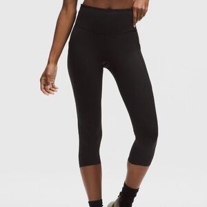 Lululemon Fast and Free High Rise Crop 19” Pockets in Black